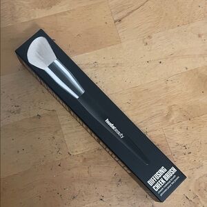 Huda Beauty Cheek Brush with Black Handle and White Bristles